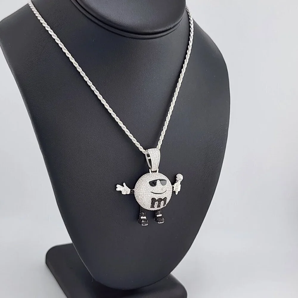 Brand New Sterling SIlver 925 M & M Design Necklace